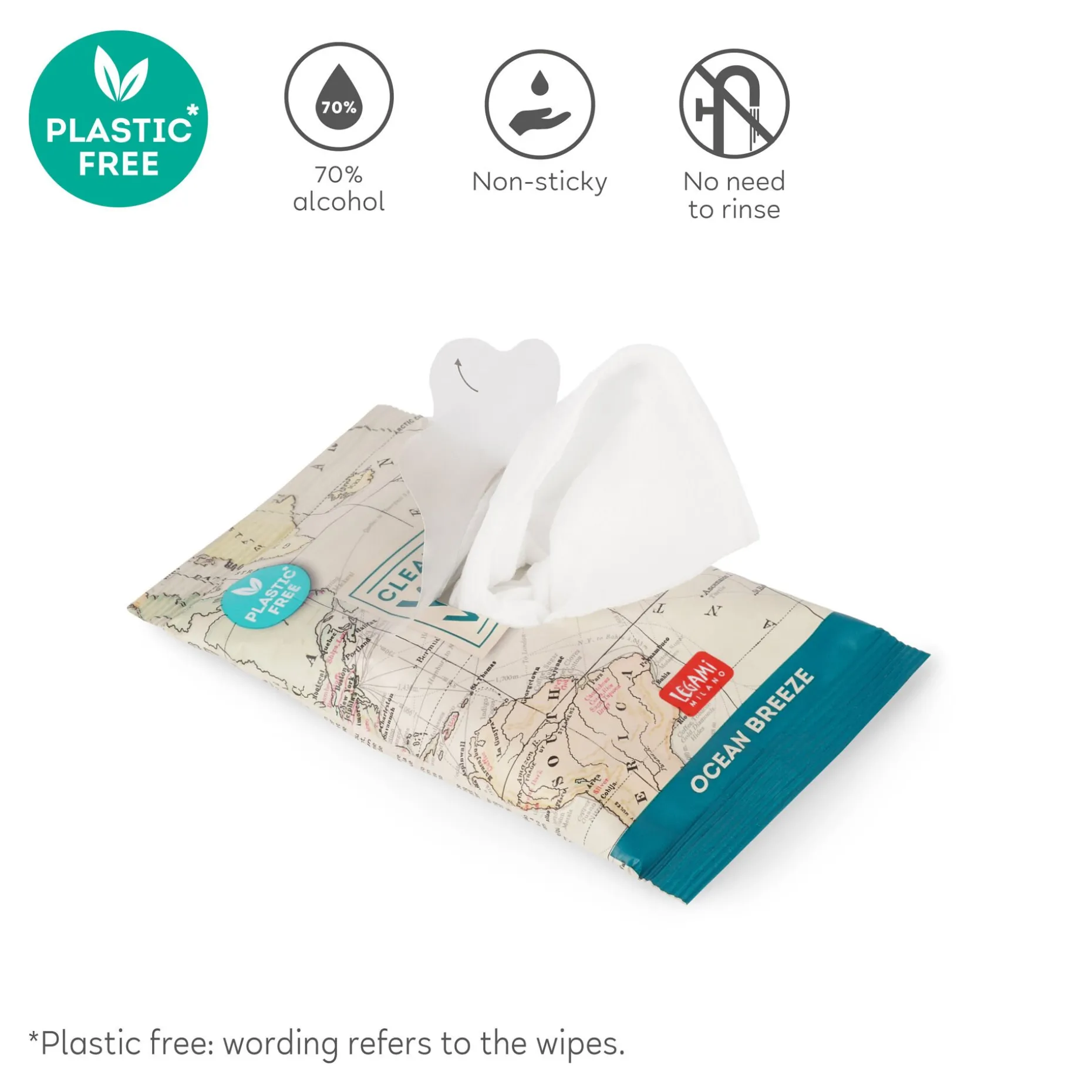 10 Lingettes Nettoyantes Humides Pour les Mains