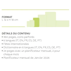 Agenda 12 Mois Journalier - Medium - 2025