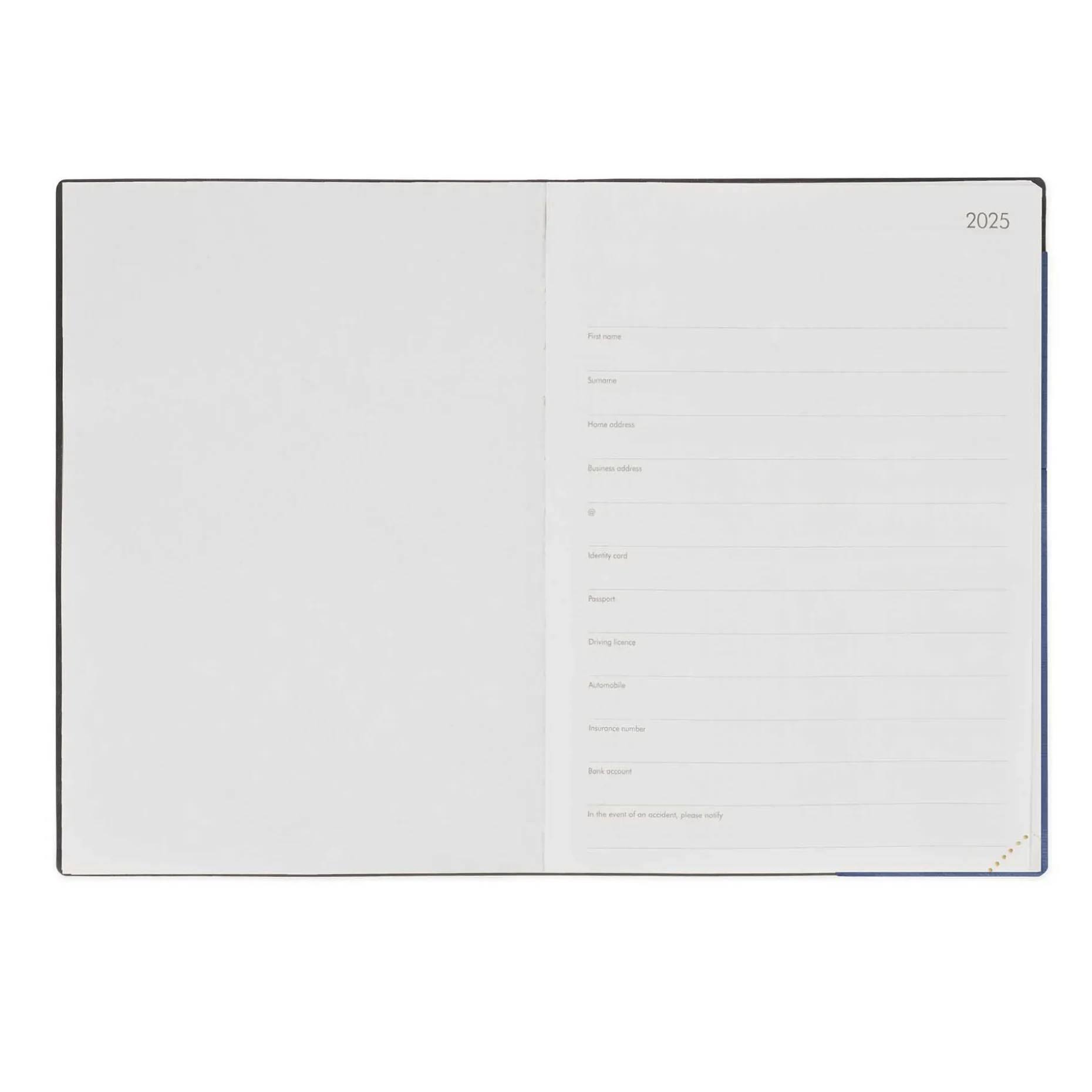 Agenda 12 Mois Journalier - Large - 2025