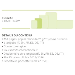 Agenda 12 Mois Journalier - Small - À Spirale - 2025