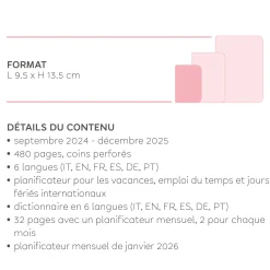 Agenda 16 Mois Journalier - Small - 2024/2025