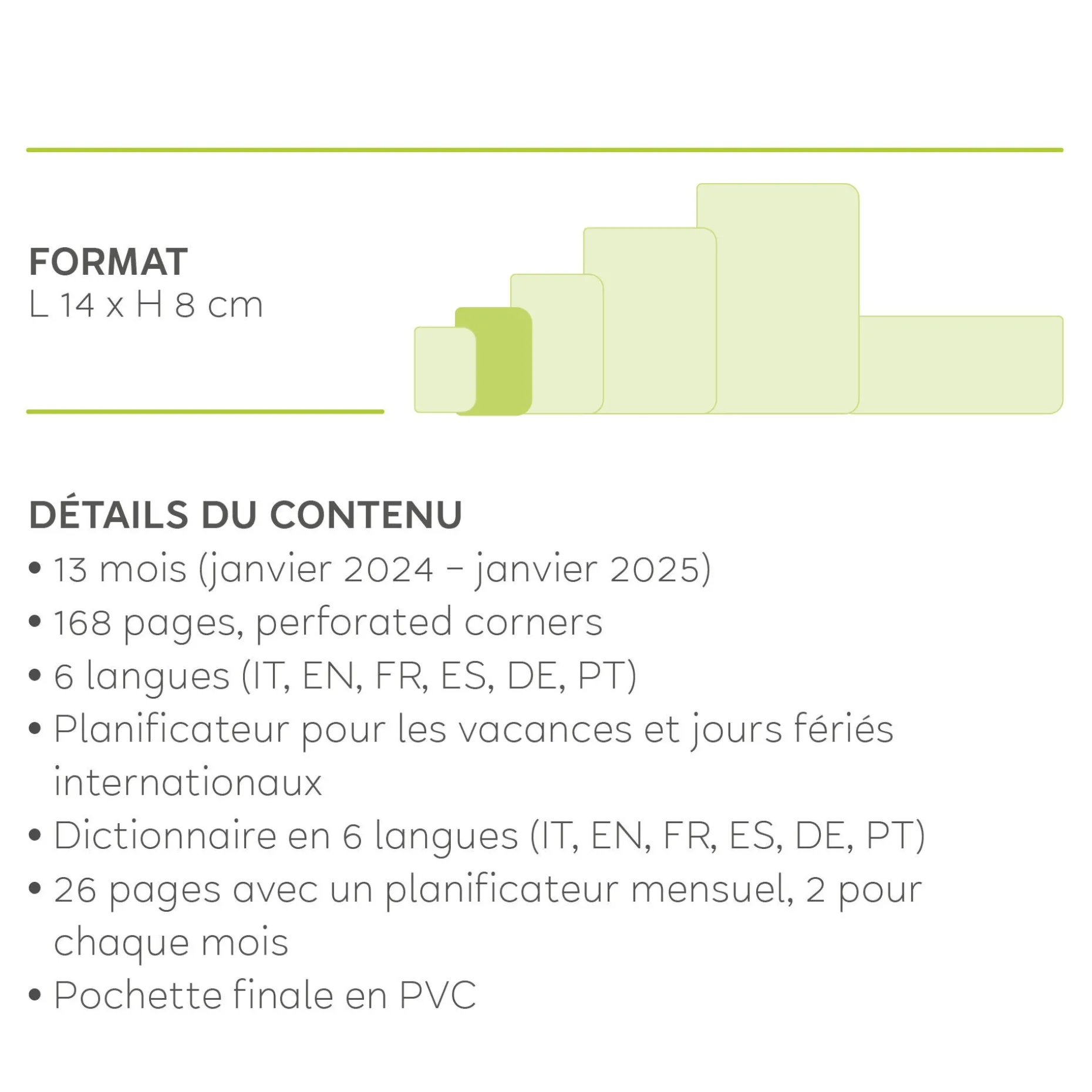 Agenda 13 Mois Semainier - En Forme d'Album - Small - 2025