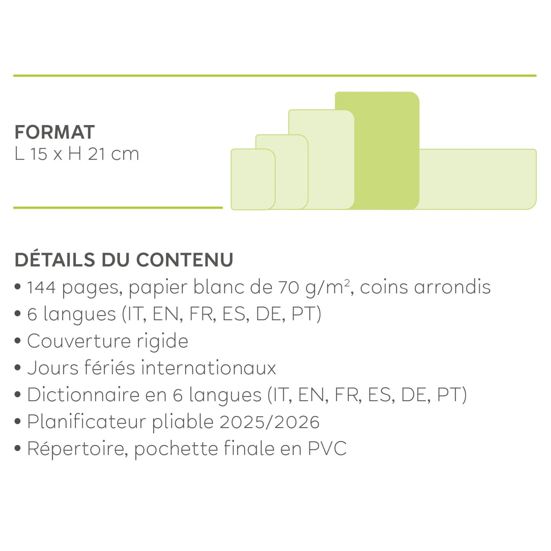 Agenda 12 Mois Semainier - Large - À Spirale - 2025
