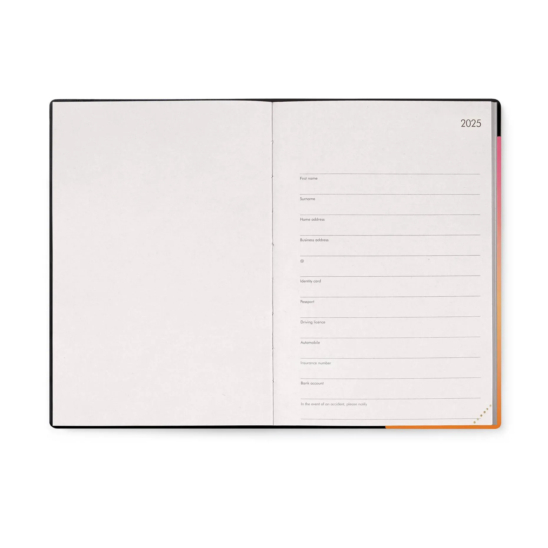 Agenda 12 Mois Semainier - Medium - 2025
