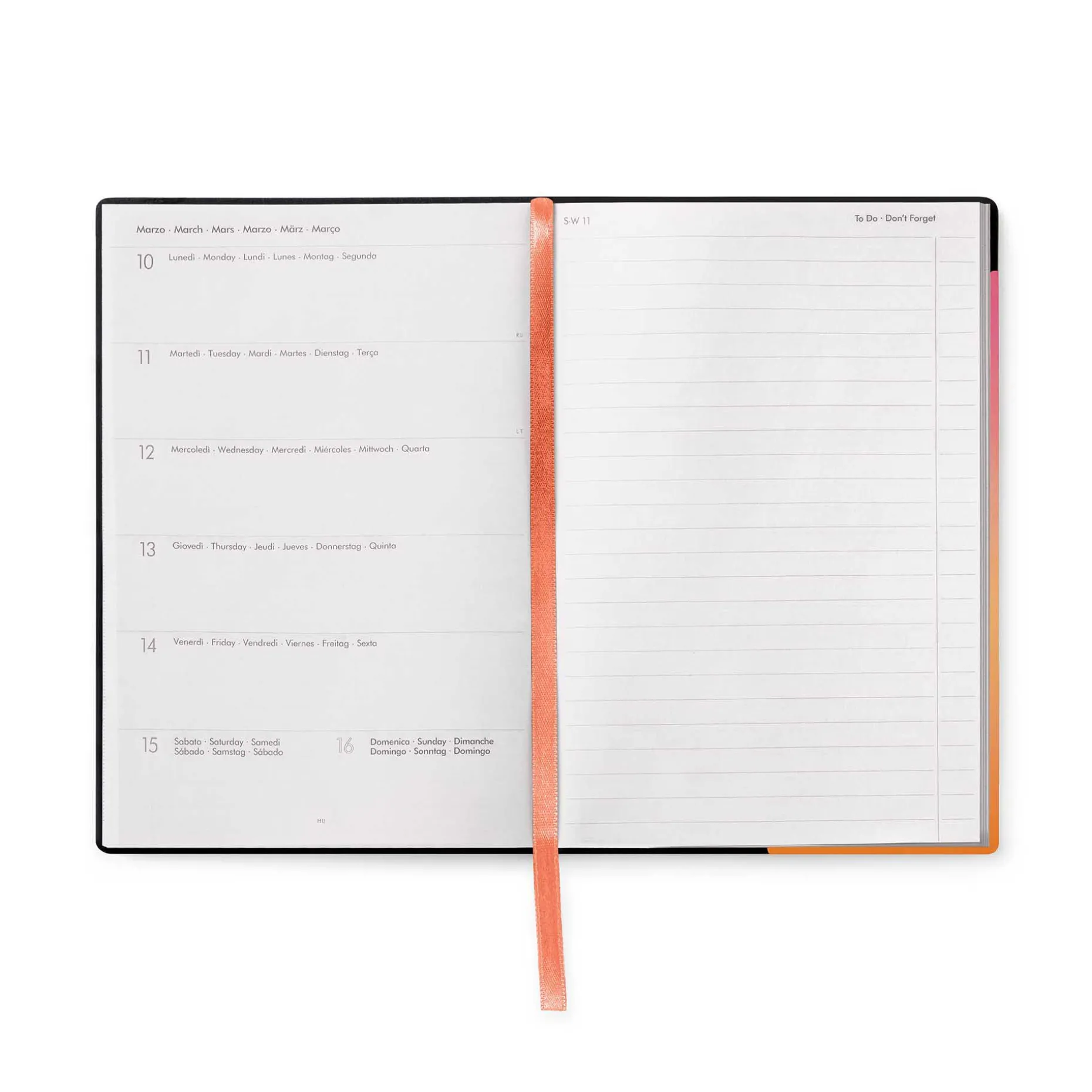 Agenda 12 Mois Semainier - Medium - Avec Section Pour Notes - 2025