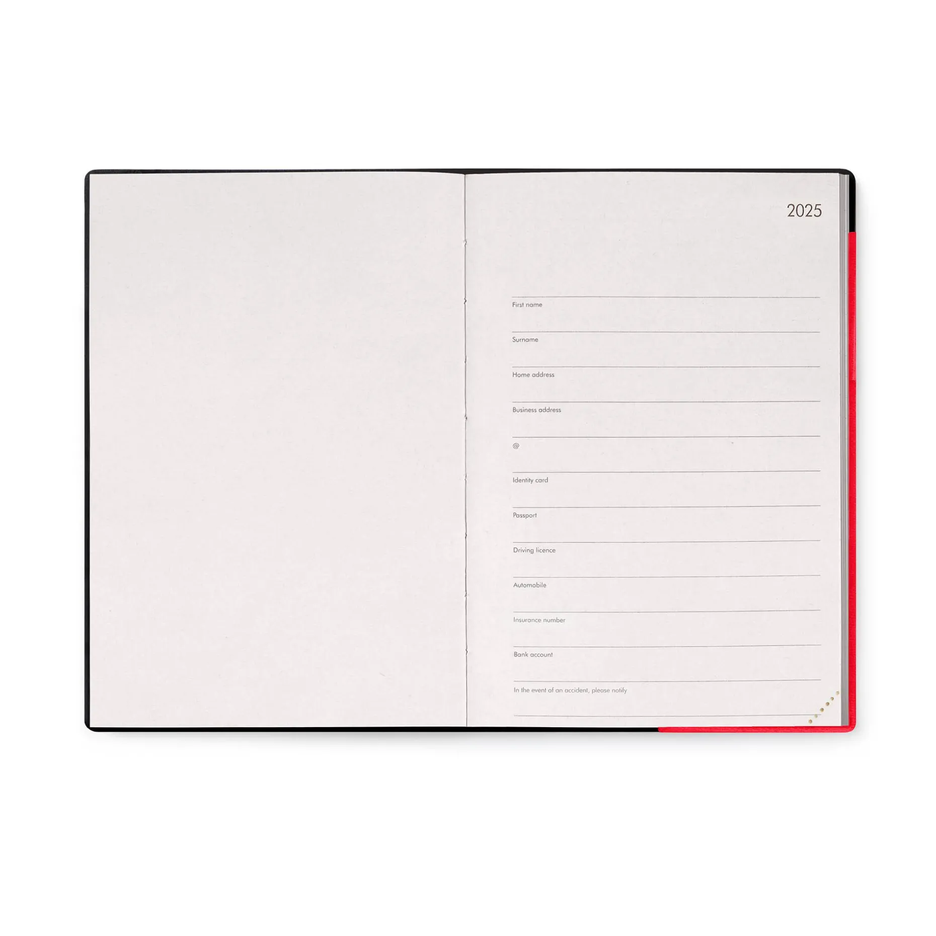 Agenda 12 Mois Semainier - Medium - Avec Section Pour Notes - 2025