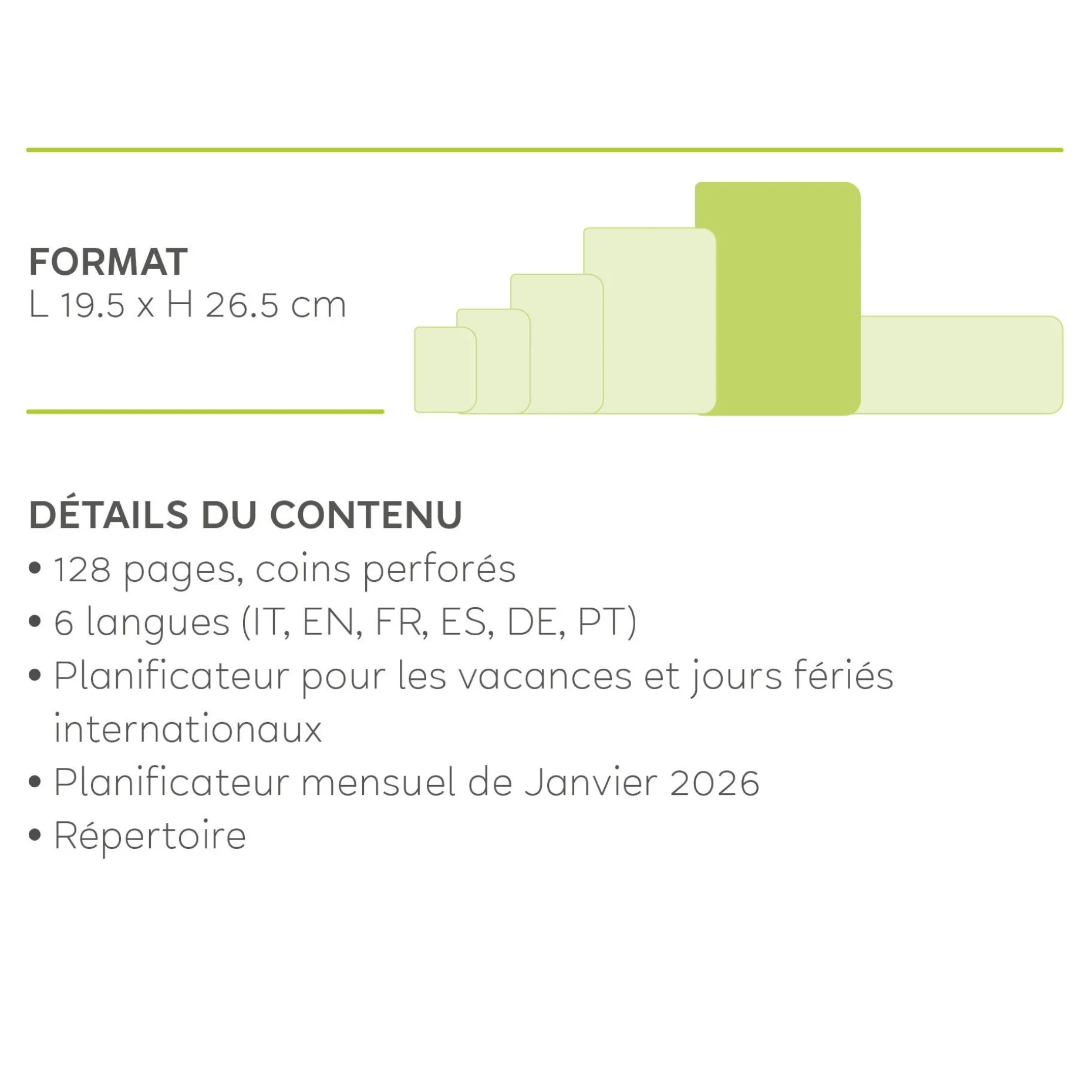 Agenda 12 Mois Semainier - Maxi - 2025