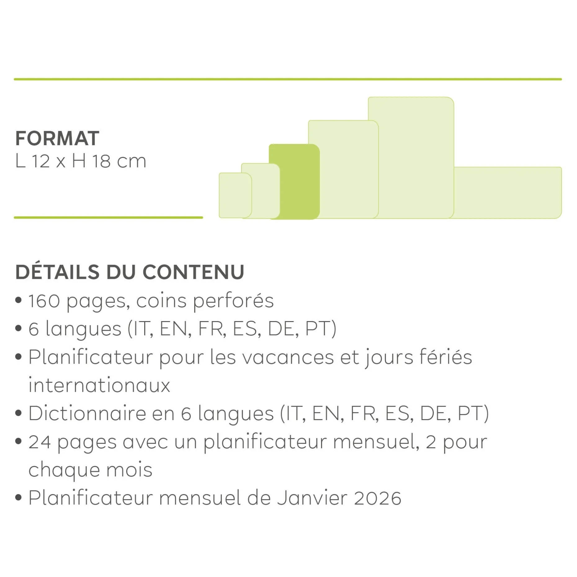 Agenda 12 Mois Semainier - Medium - 2025