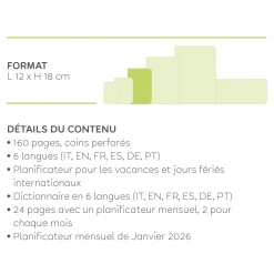 Agenda 12 Mois Semainier - Medium - 2025