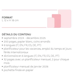 Agenda 16 Mois Semainier - Medium - 2024/2025