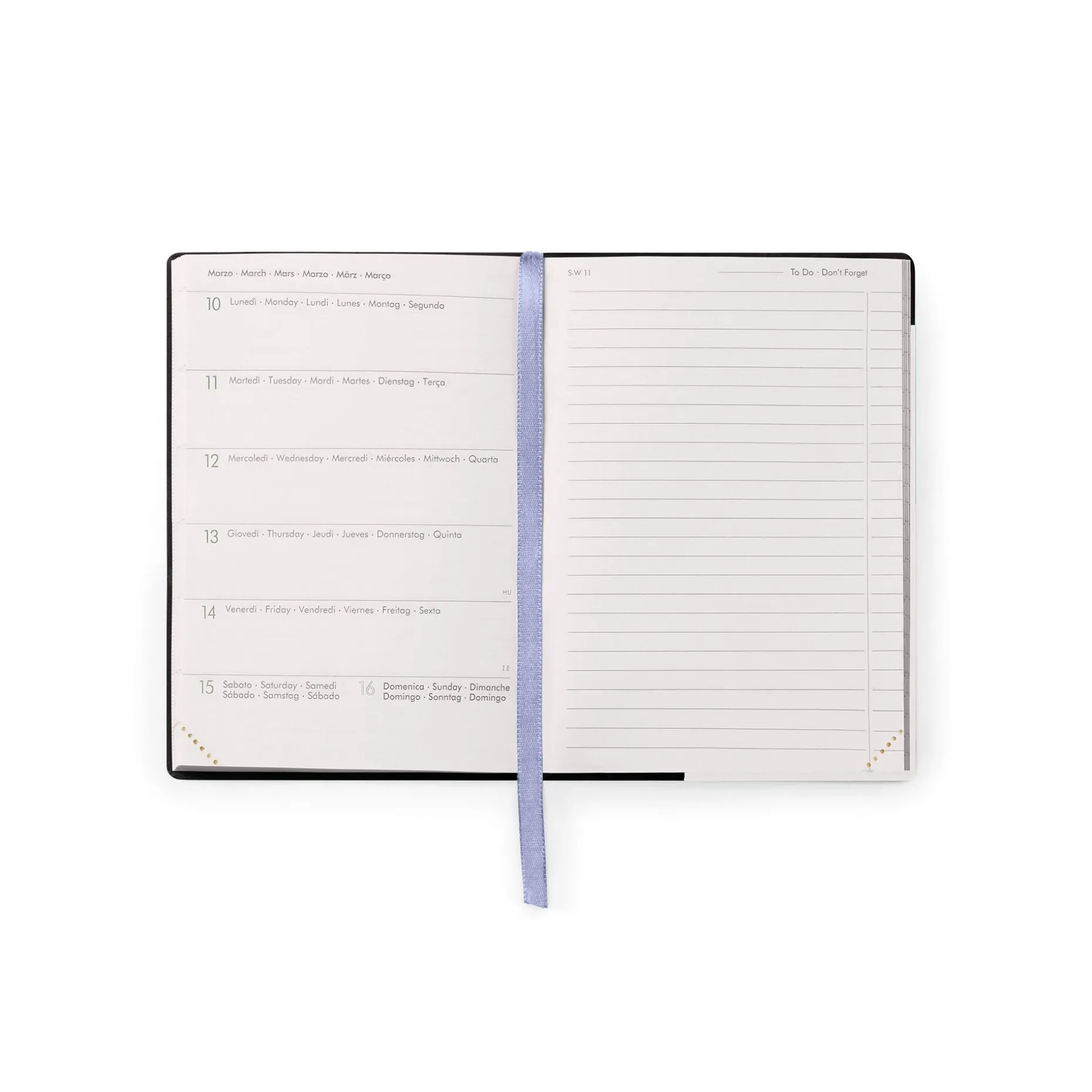 Agenda 18 Mois Semainier - Small - Avec Section Pour Notes - 2024/2025
