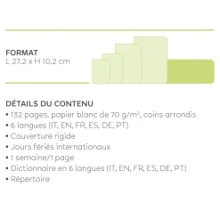 Agenda de Bureau 13 Mois - Planificateur - 2025