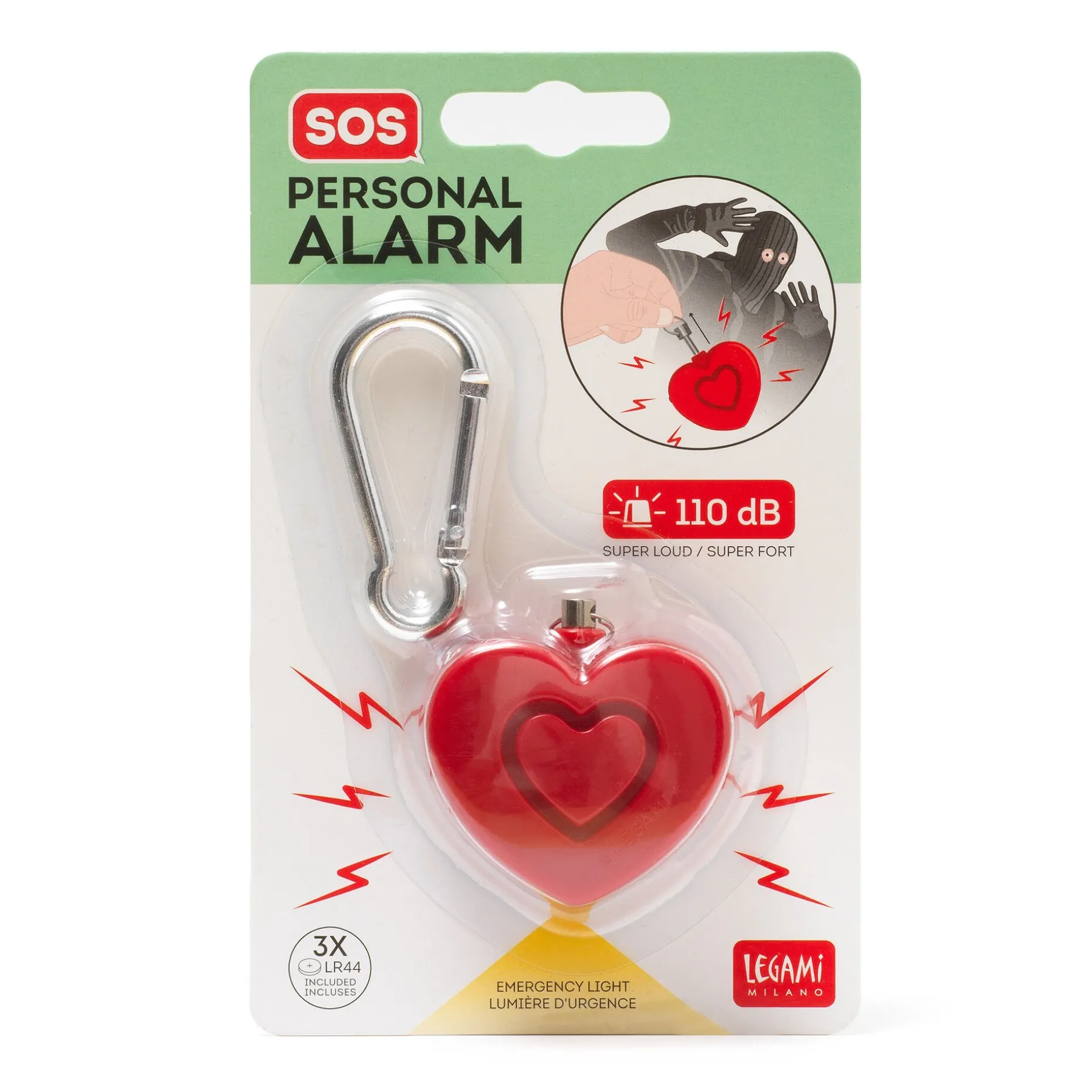Alarme de Sécurité Personnelle avec Lumière LED - SOS Personal Alarm