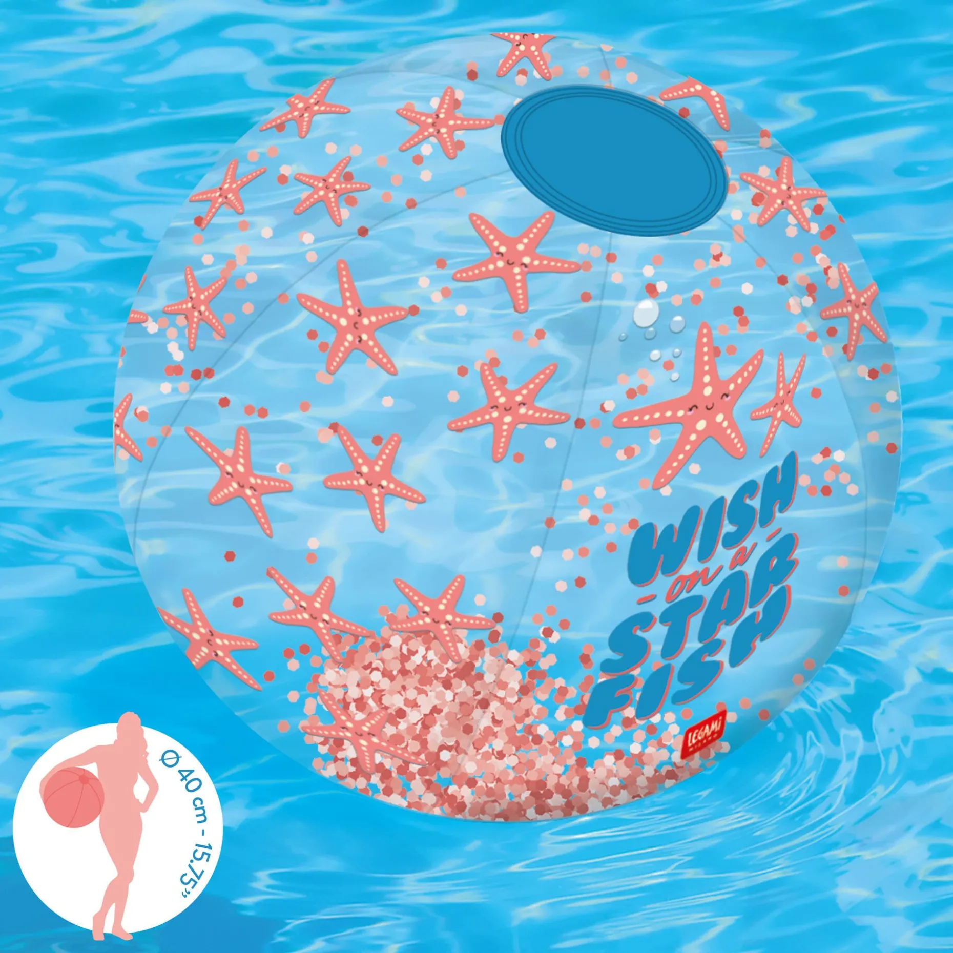 Ballon de Plage Gonflable - Glitter Beach Ball