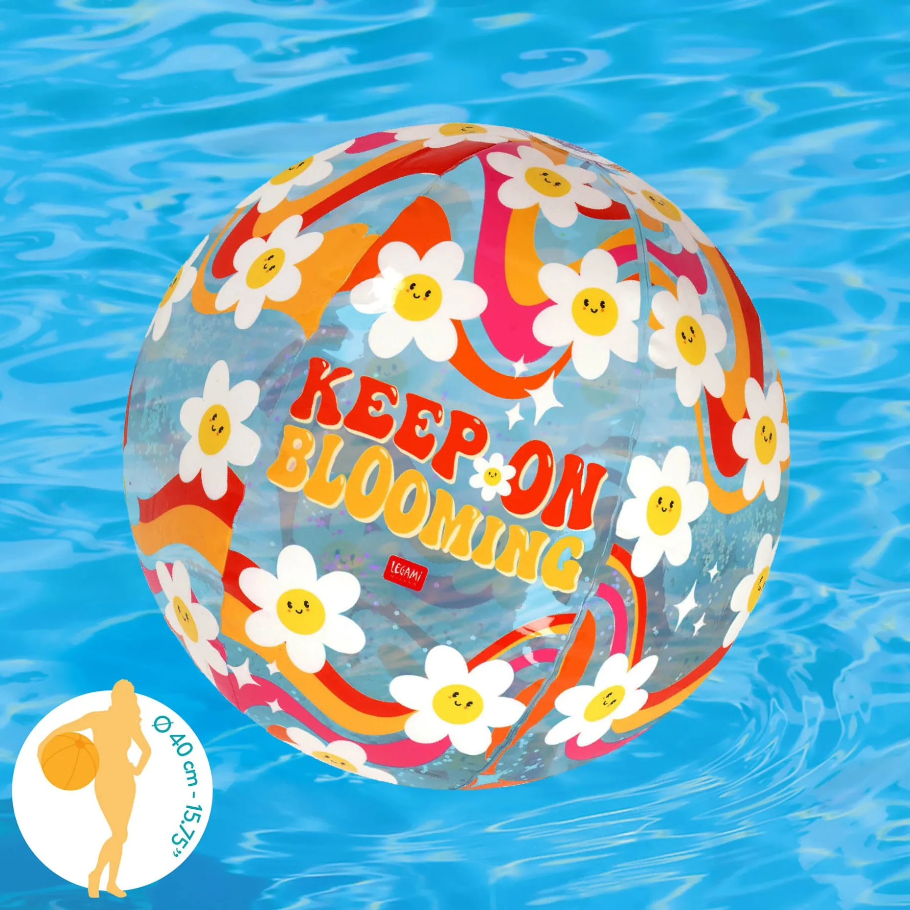Ballon de Plage Gonflable - Glitter Beach Ball