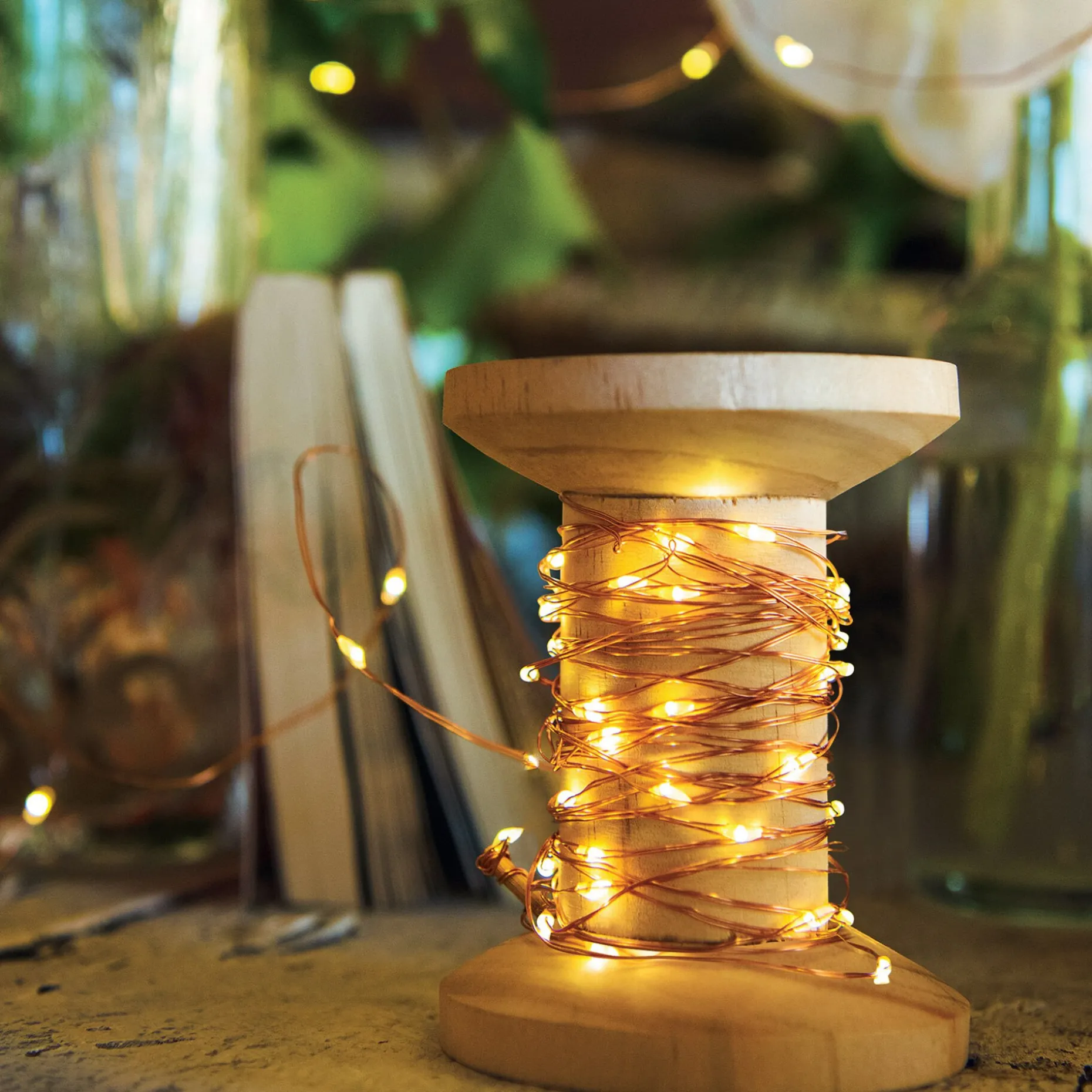 Bobine avec Guirlande Lumineuse LED