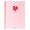 Cahier Ligné Décoré de Cœurs B5