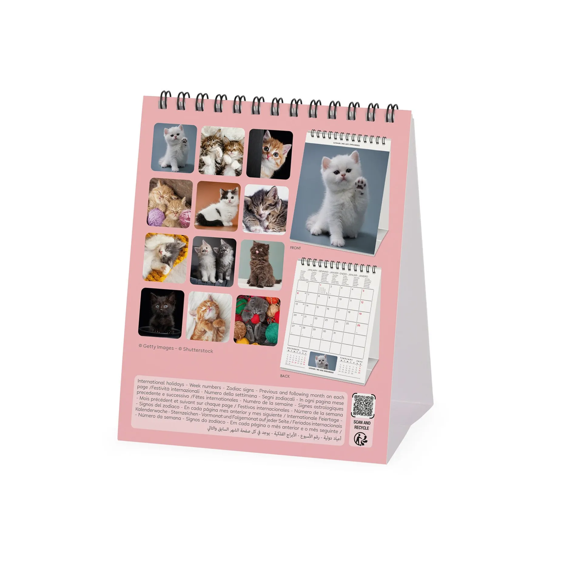Calendrier de Table 2025 - 12 x 14,5 cm