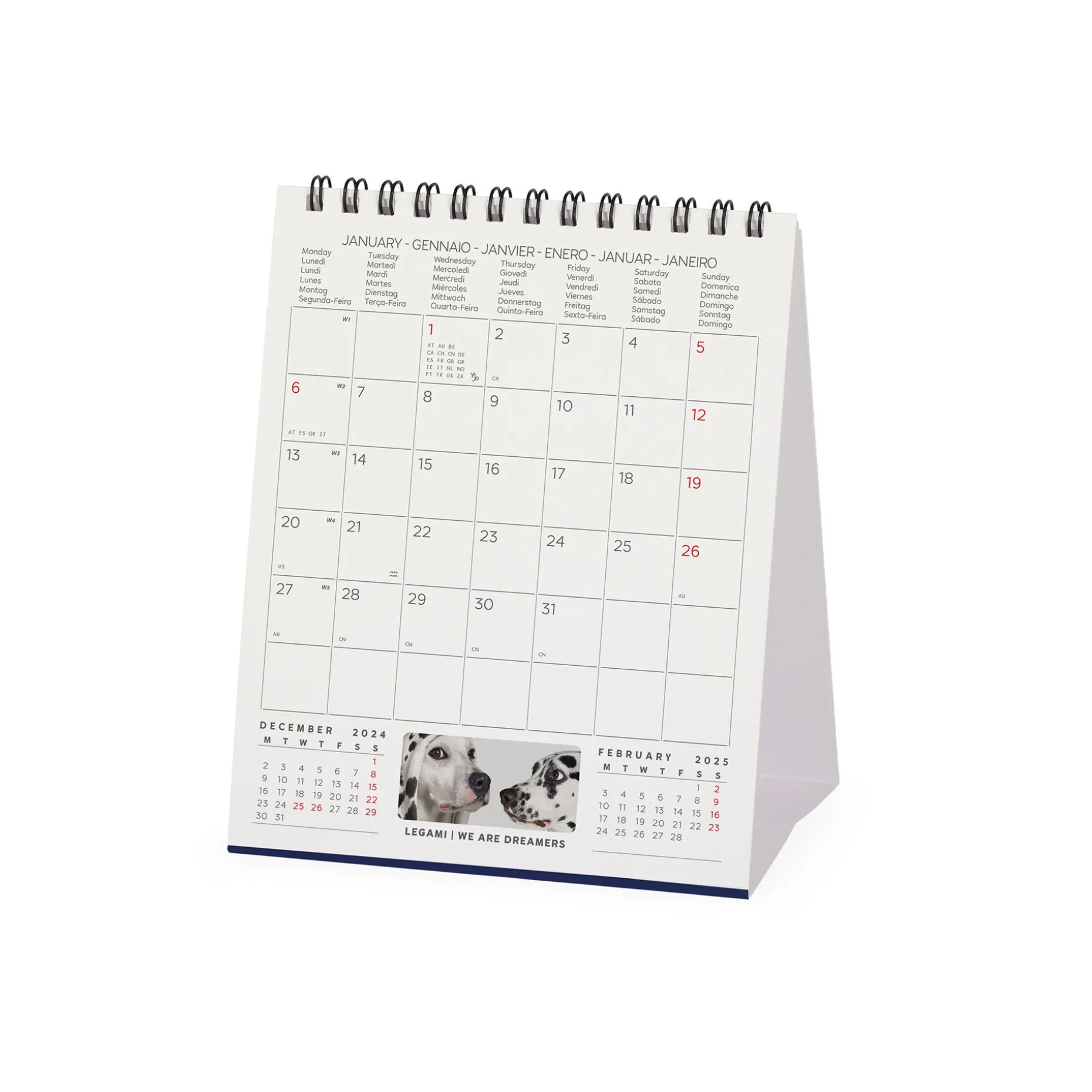 Calendrier de Table 2025 - 12 x 14,5 cm