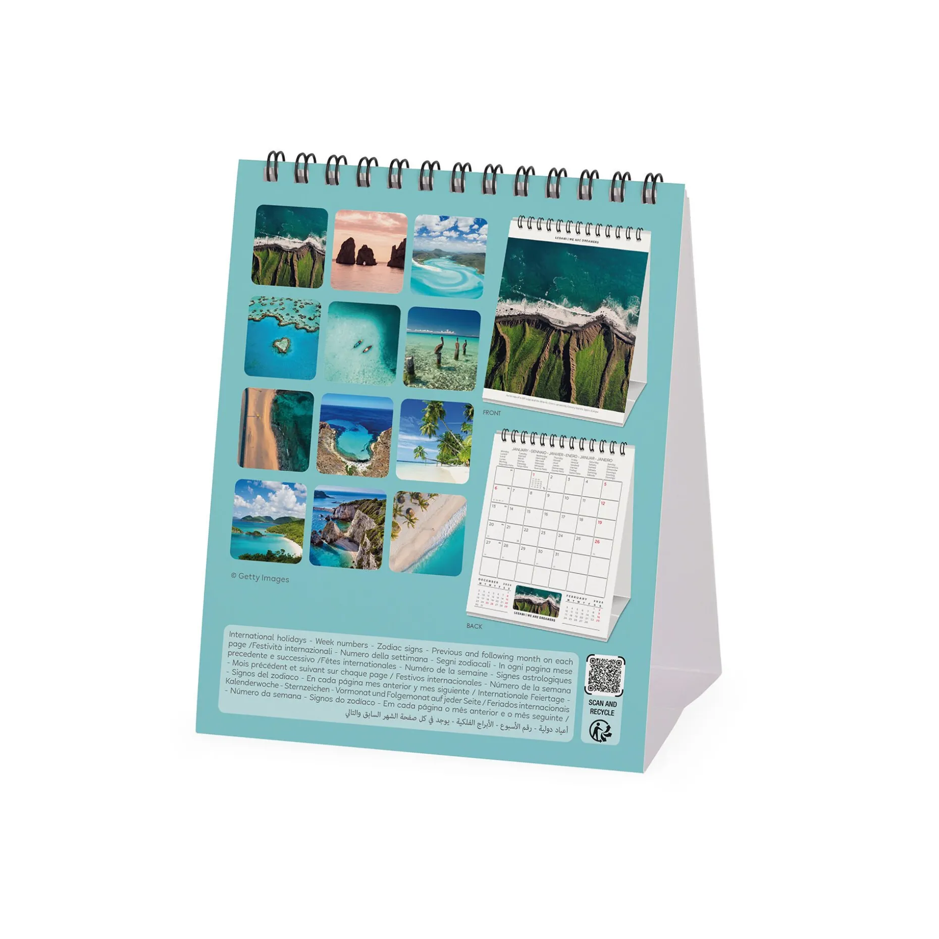 Calendrier de Table 2025 - 12 x 14,5 cm