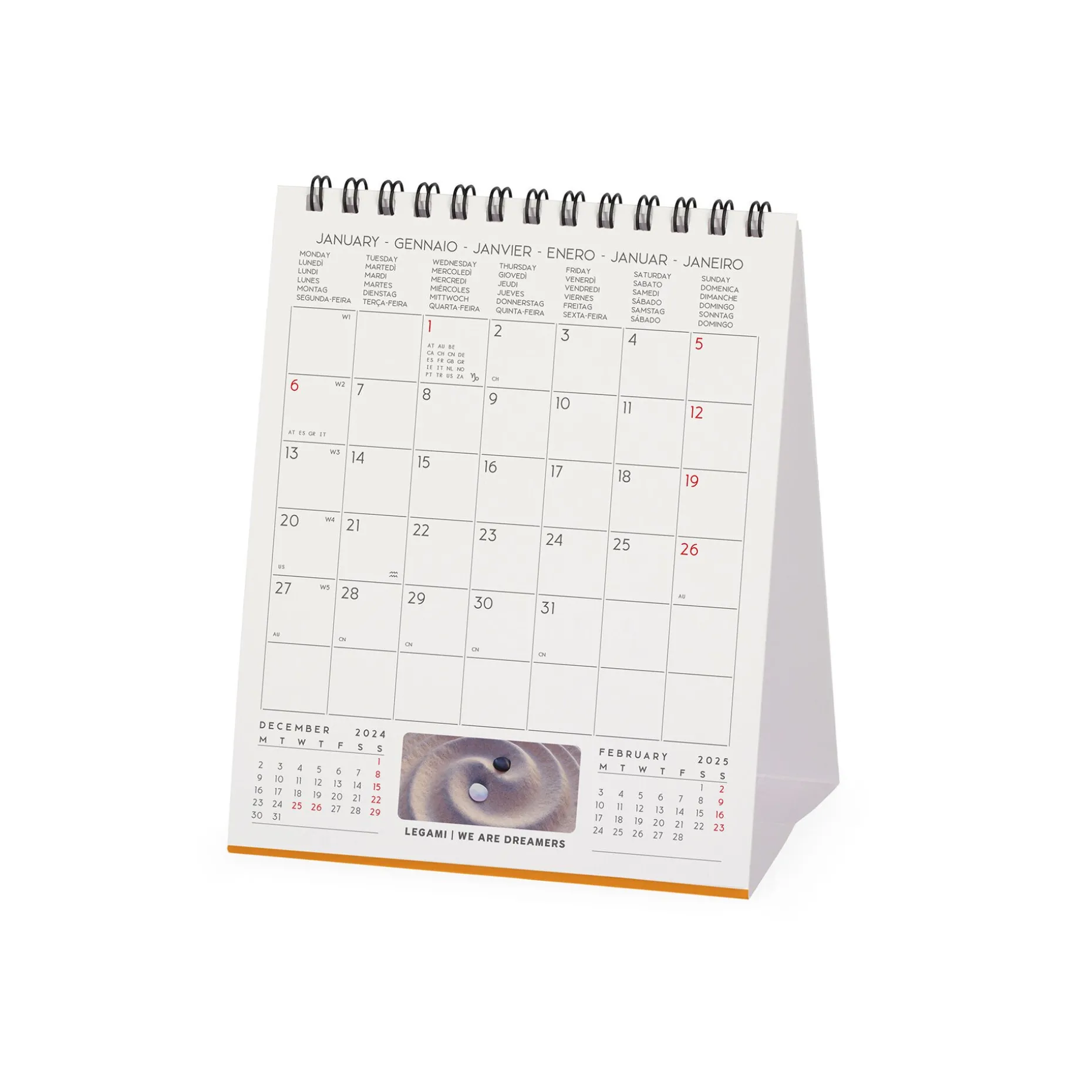 Calendrier de Table 2025 - 12 x 14,5 cm