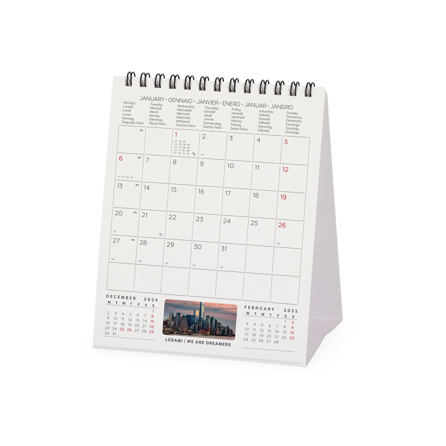 Calendrier de Table 2025 - 12 x 14,5 cm