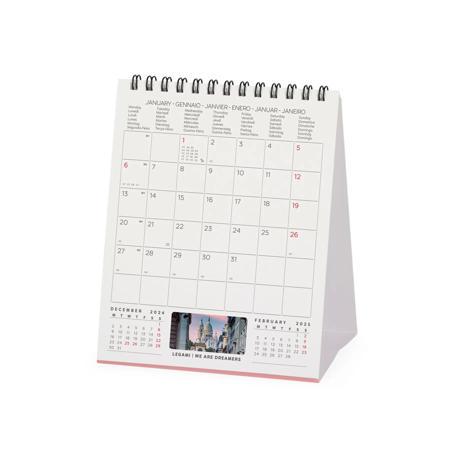 Calendrier de Table 2025 - 12 x 14,5 cm