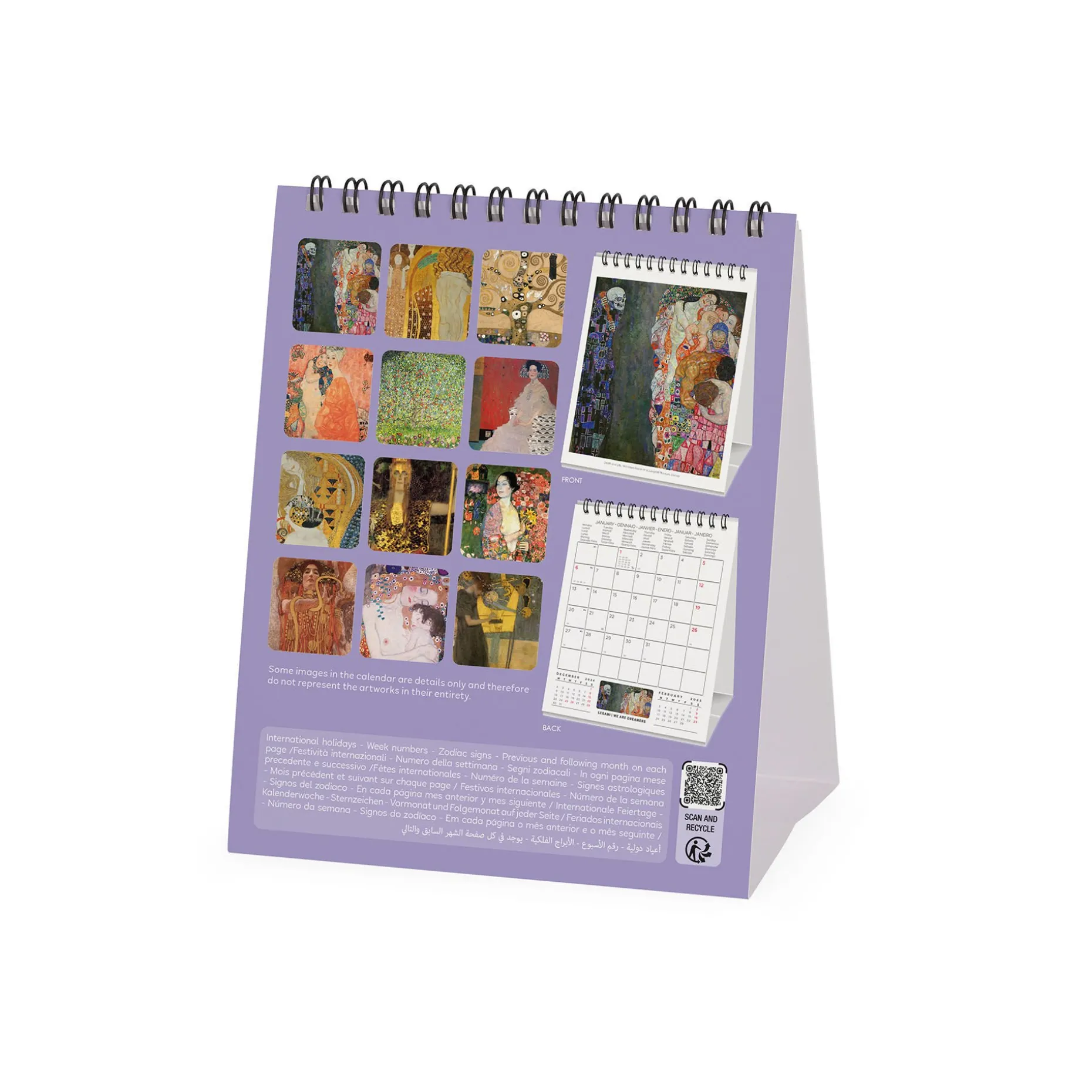 Calendrier de Table 2025 - 12 x 14,5 cm