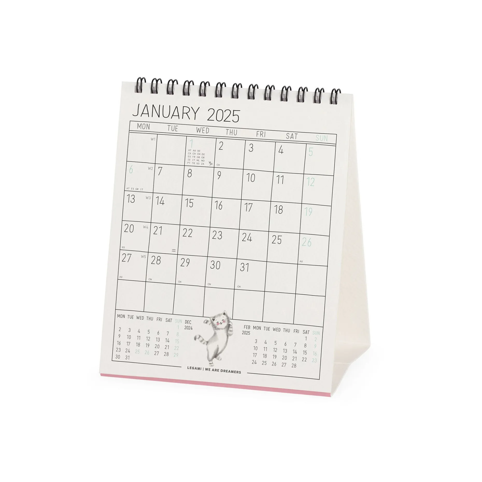 Calendrier de Table 2025 - 12 x 14,5 cm