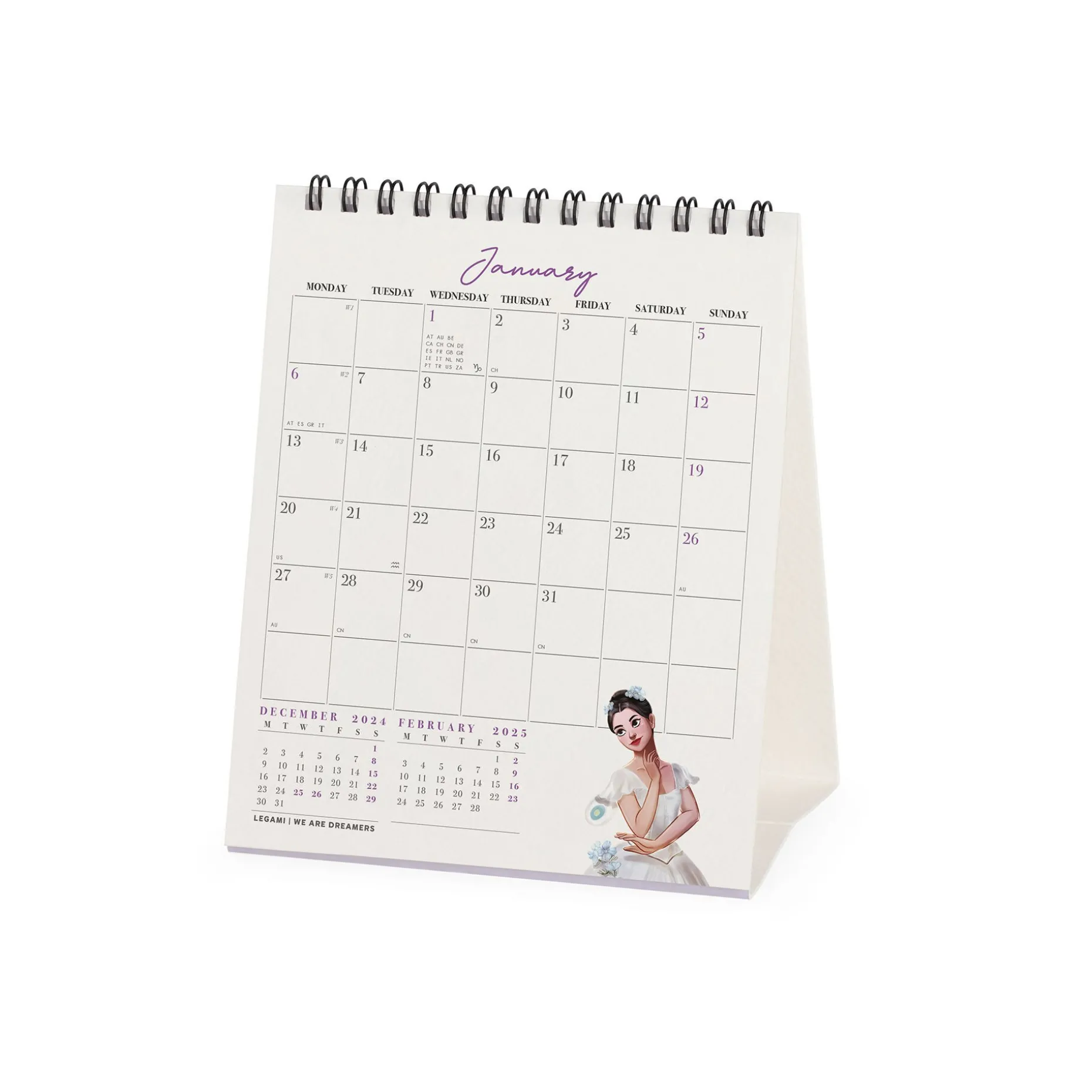 Calendrier de Table 2025 - 12 x 14,5 cm