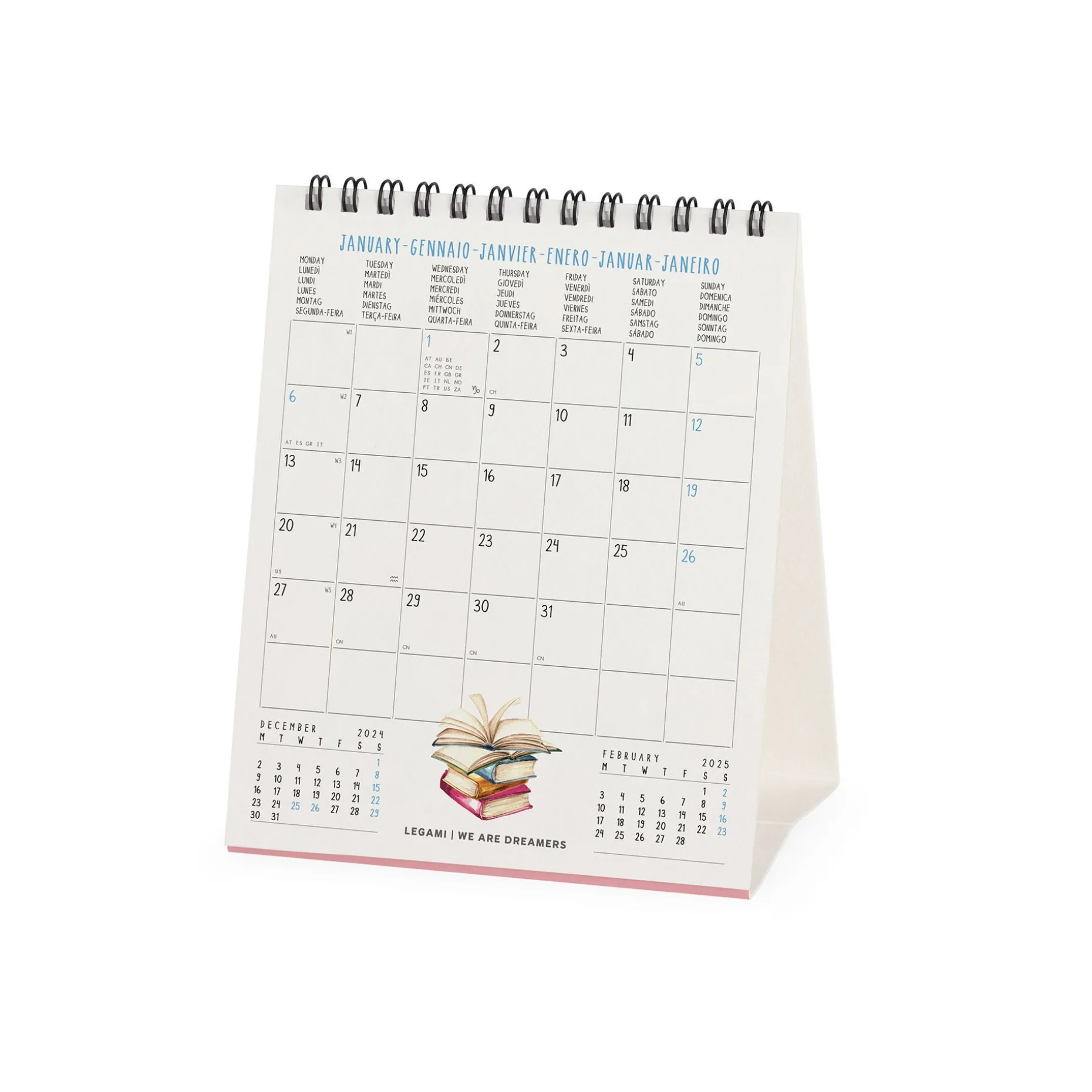 Calendrier de Table 2025 - 12 x 14,5 cm