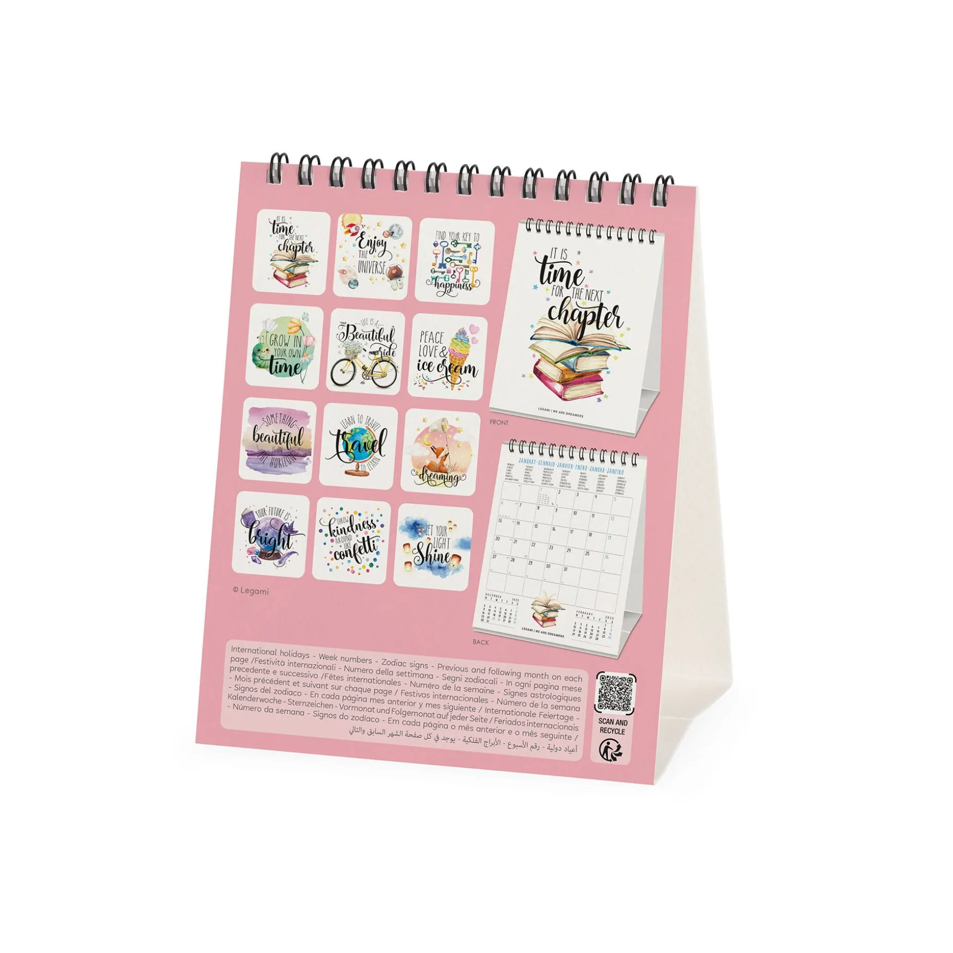 Calendrier de Table 2025 - 12 x 14,5 cm