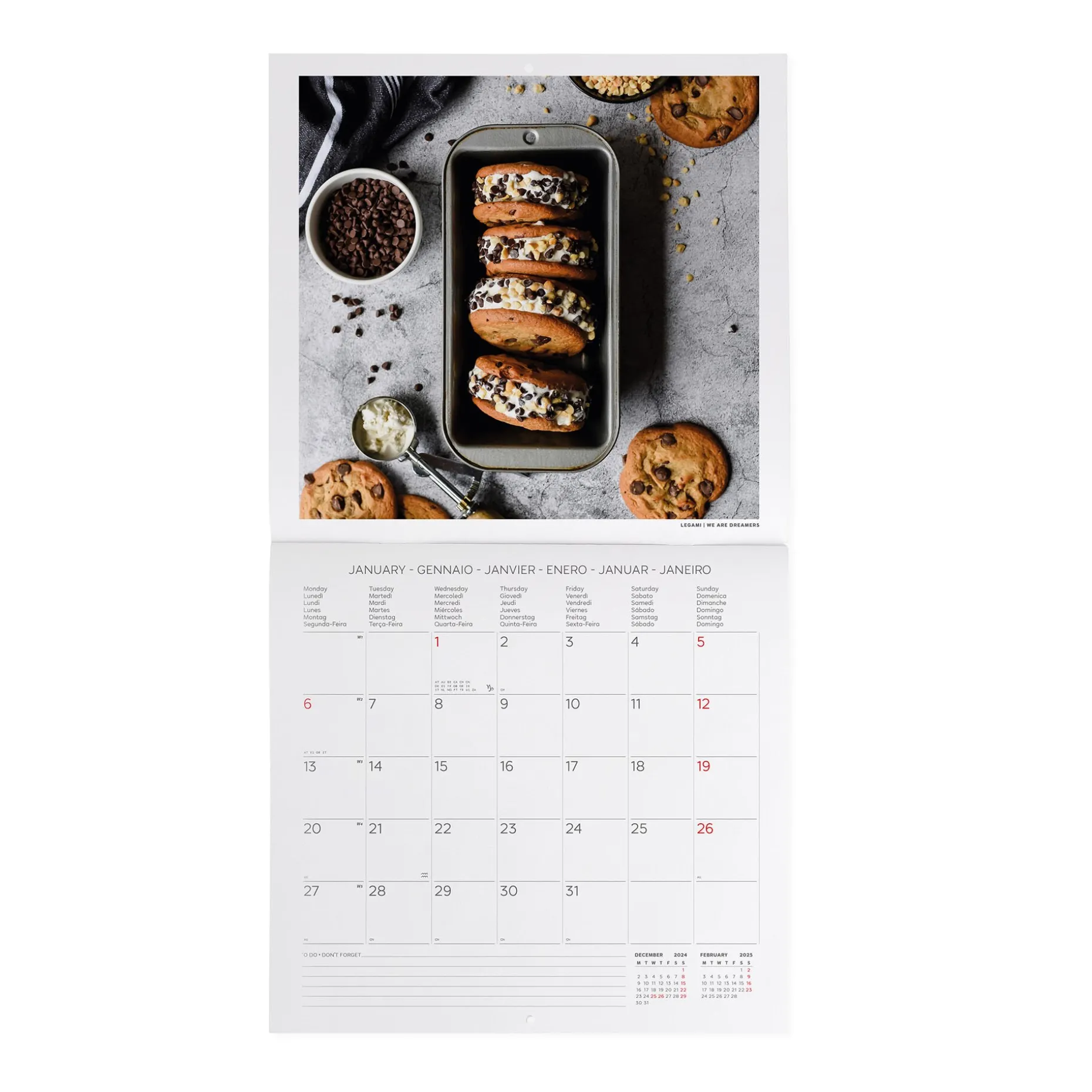 Calendrier Mural 2025 - 30 x 29 cm