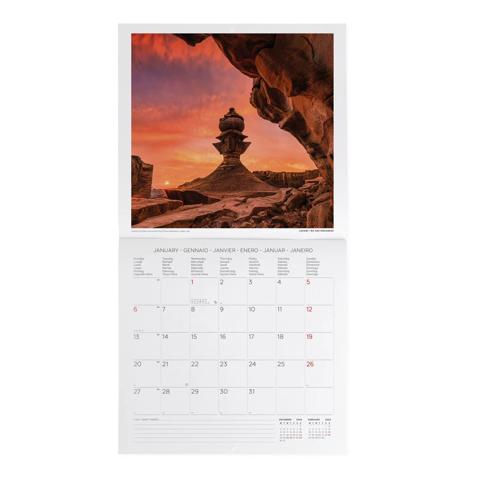 Calendrier Mural 2025 - 30 x 29 cm