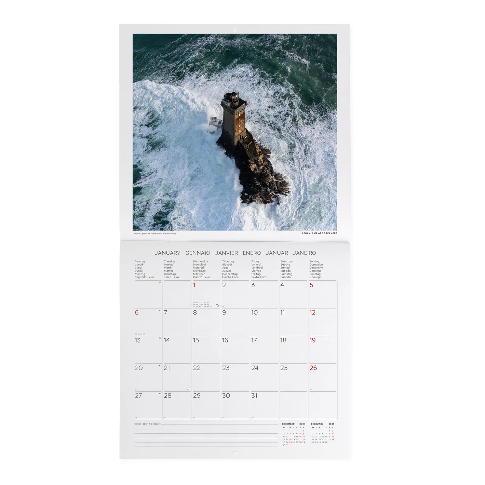 Calendrier Mural 2025 - 30 x 29 cm