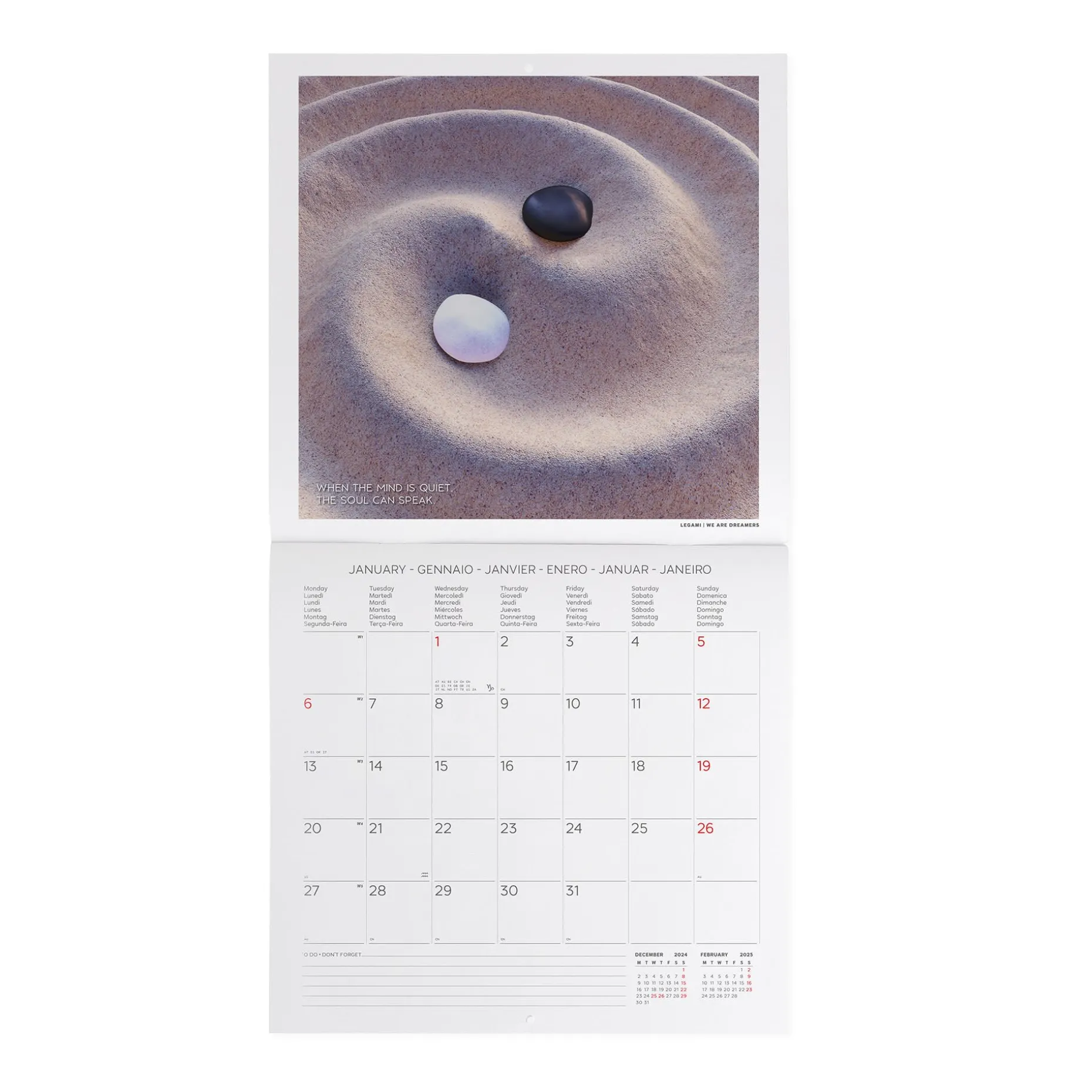Calendrier Mural 2025 - 30 x 29 cm