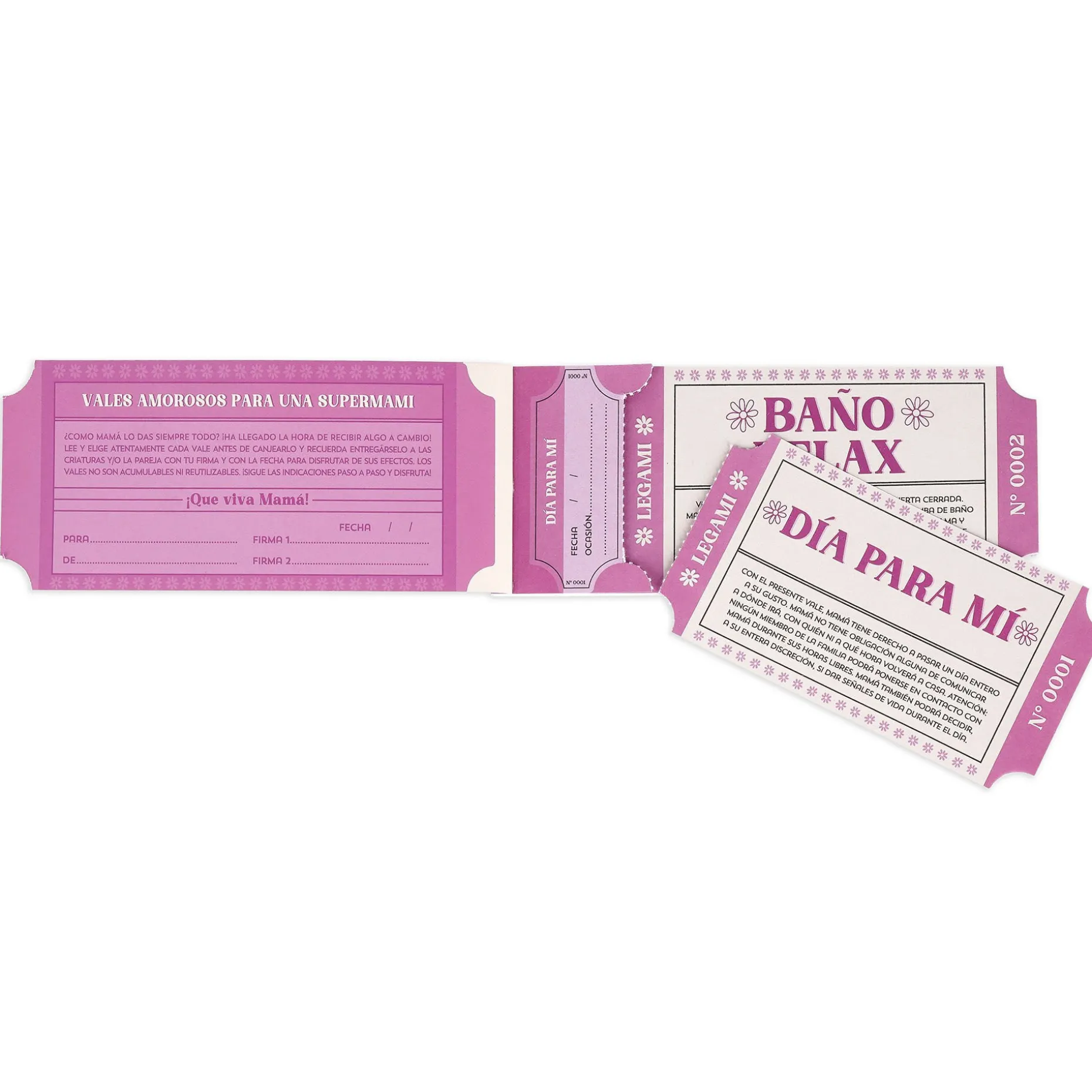 Carnet de 24 Bons pour Maman - Espagnol