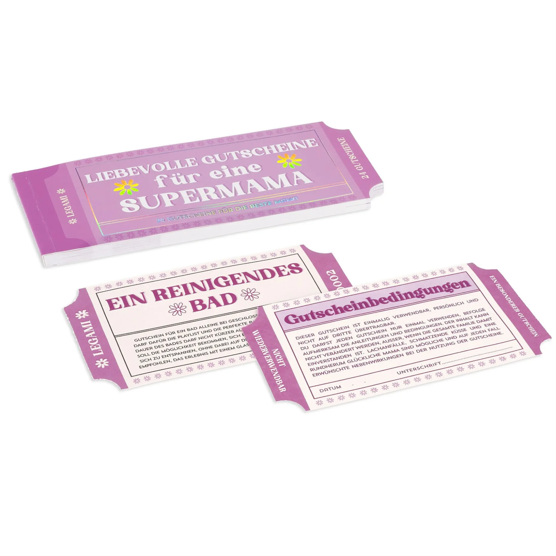 Carnet de 24 Bons pour Maman - Allemand