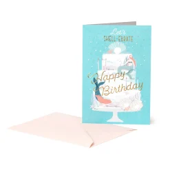 Carte d'Anniversaire - Mermaid Cake