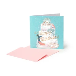 Carte d'Anniversaire - Mermaid Cake