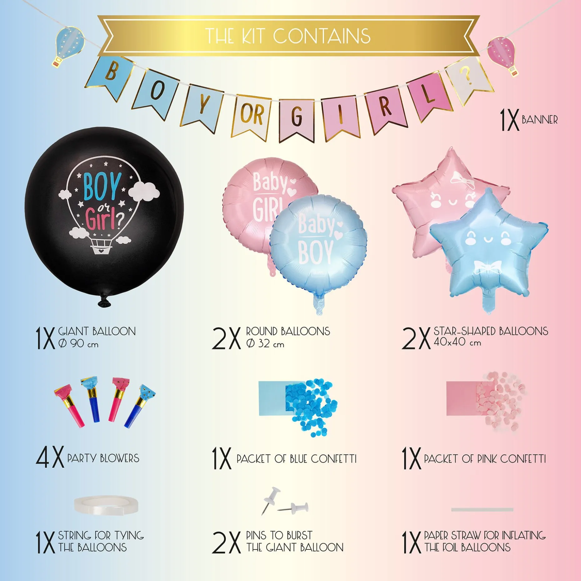Kit pour Gender Reveal Party