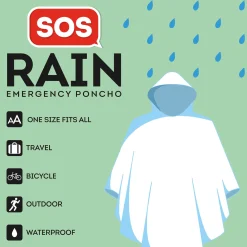 Poncho de Pluie Imperméable Jetable - SOS Rain