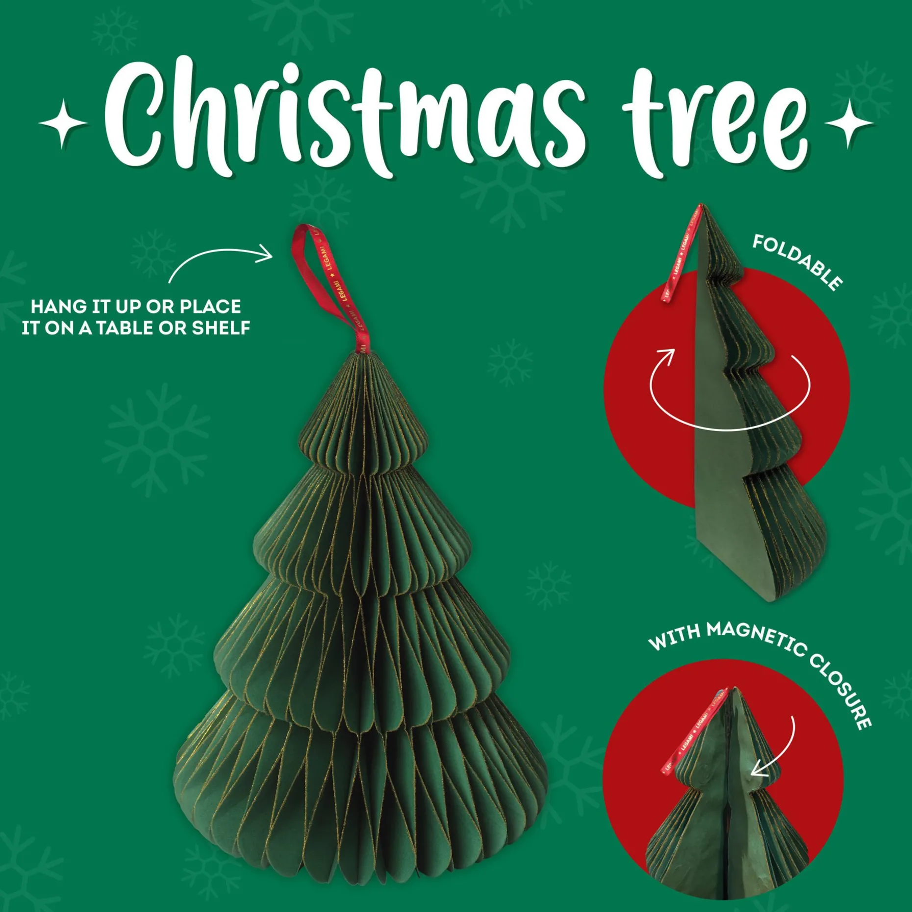 Sapin de Noël Pliable en Papier