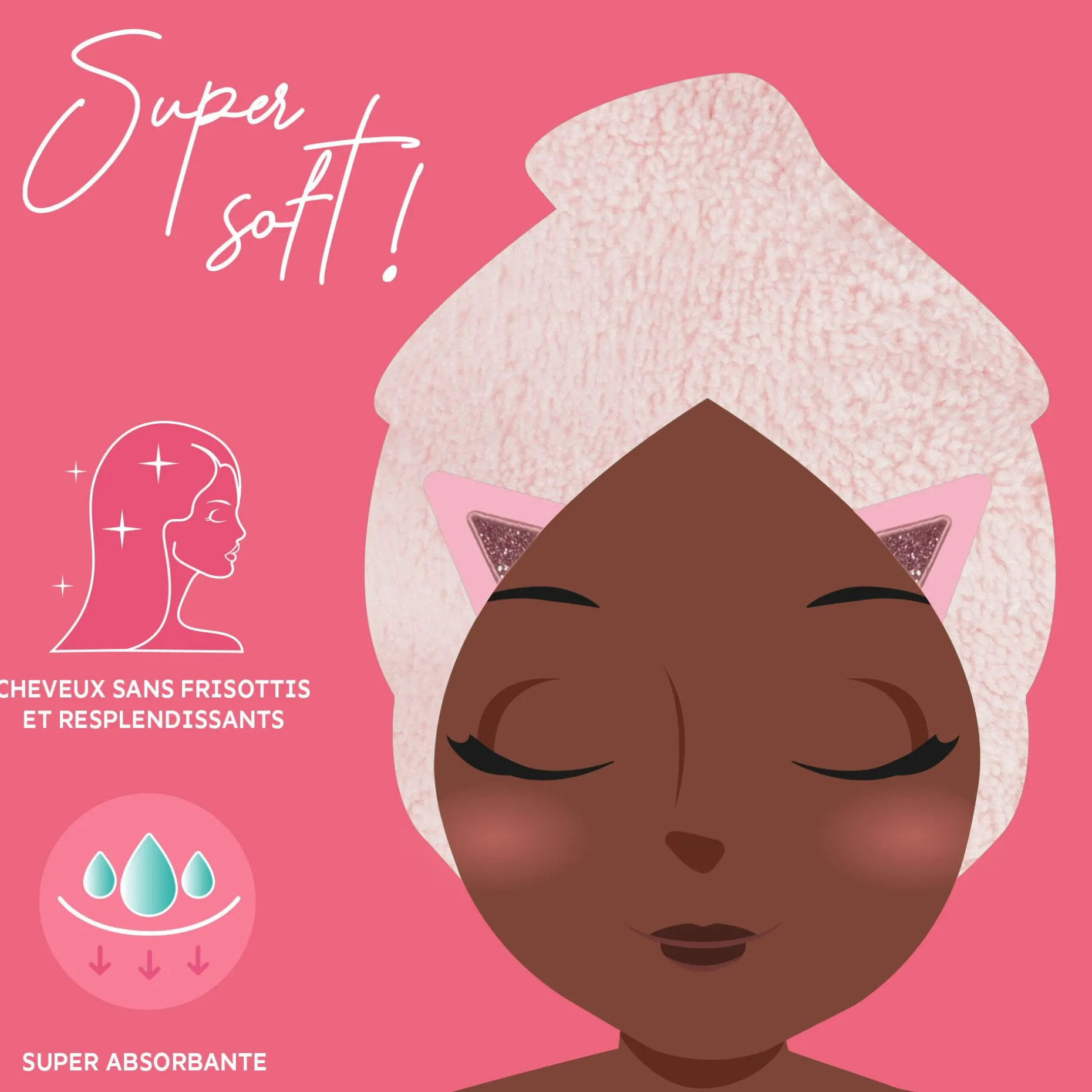 Serviette Turban à Cheveux - Love My Hair
