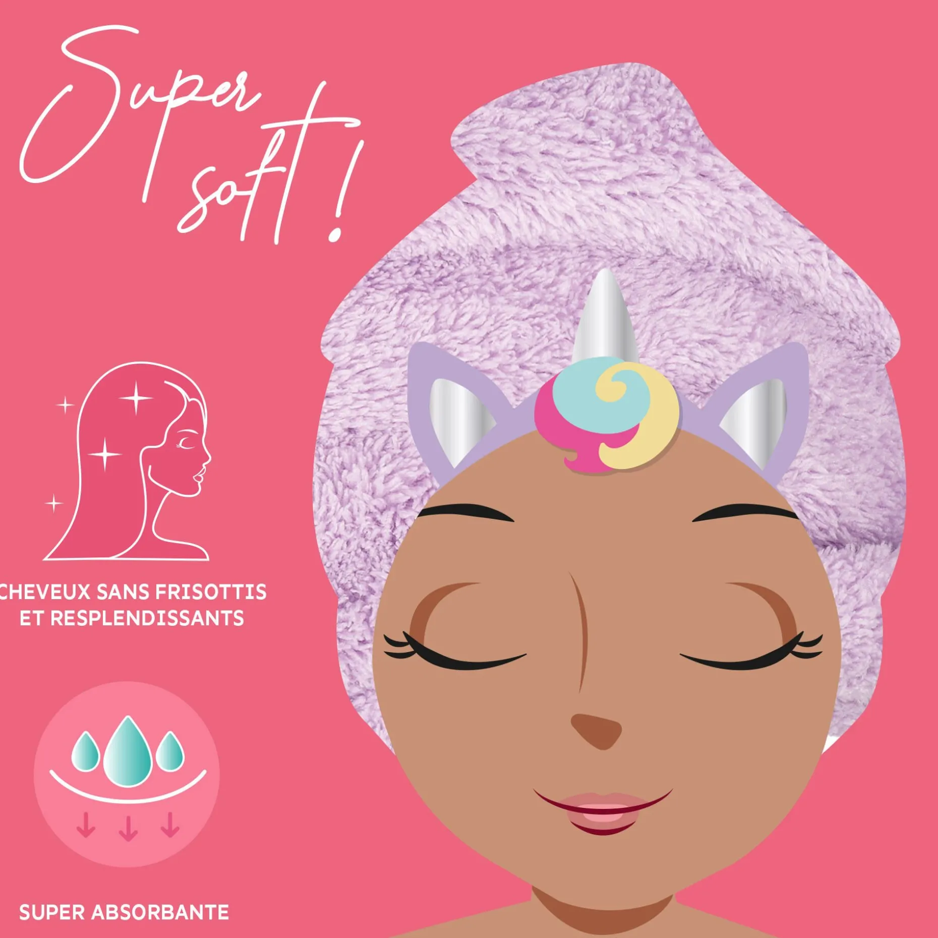 Serviette Turban à Cheveux - Love My Hair