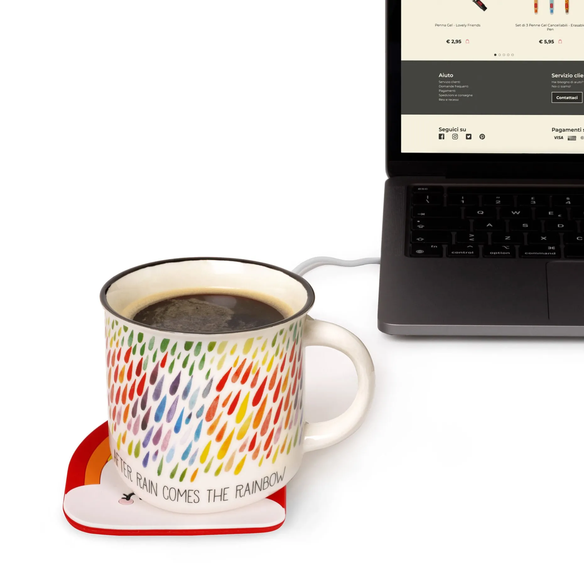 Set Chauffe-tasse USB Rainbow et Tasse Rainbow