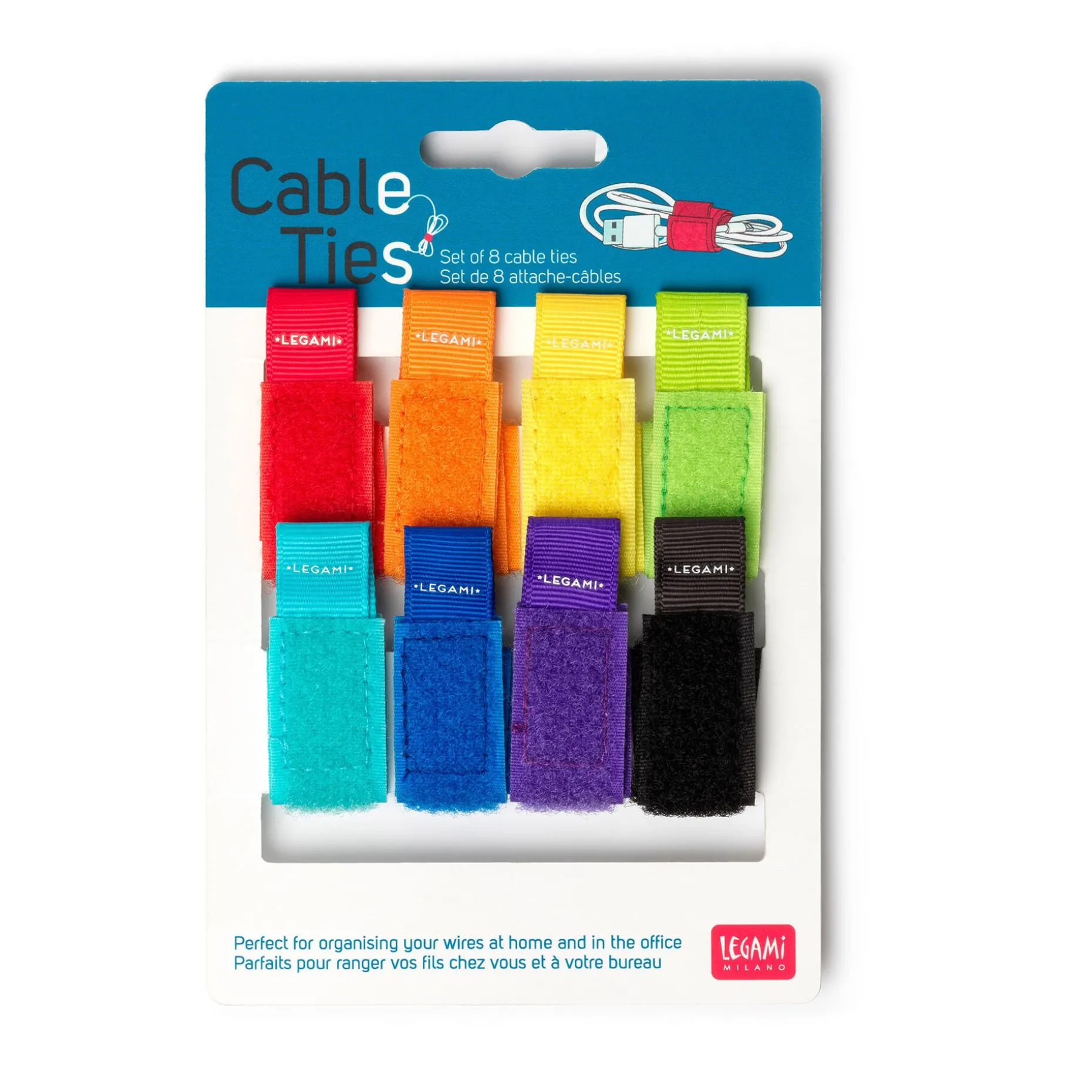 Set de 8 Attache-Câbles - SOS Cable Ties