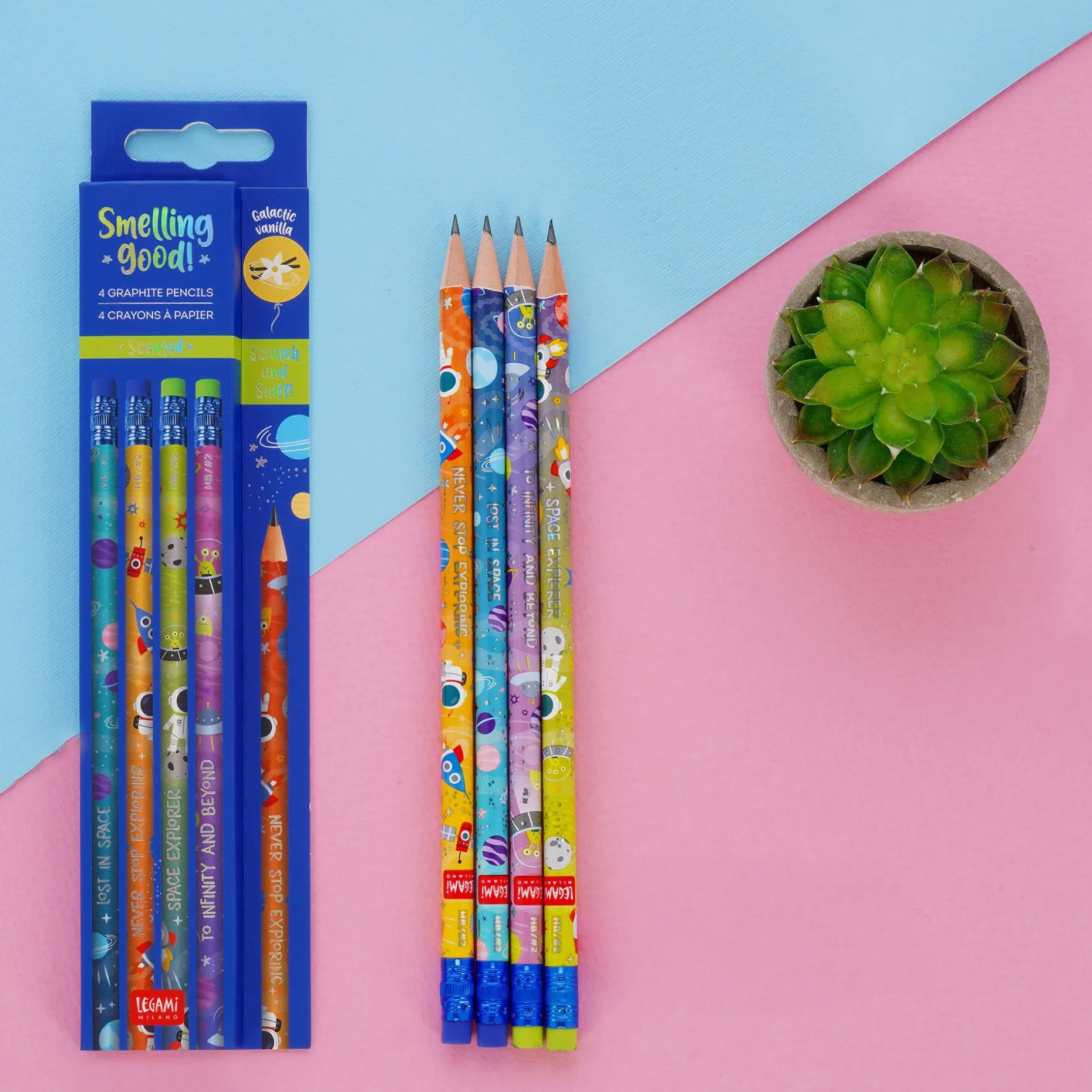 Set de 4 Crayons à Papier HB Parfumés - Smelling Good!