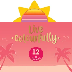 Set de 12 Crayons de Couleur - Live Colorfully
