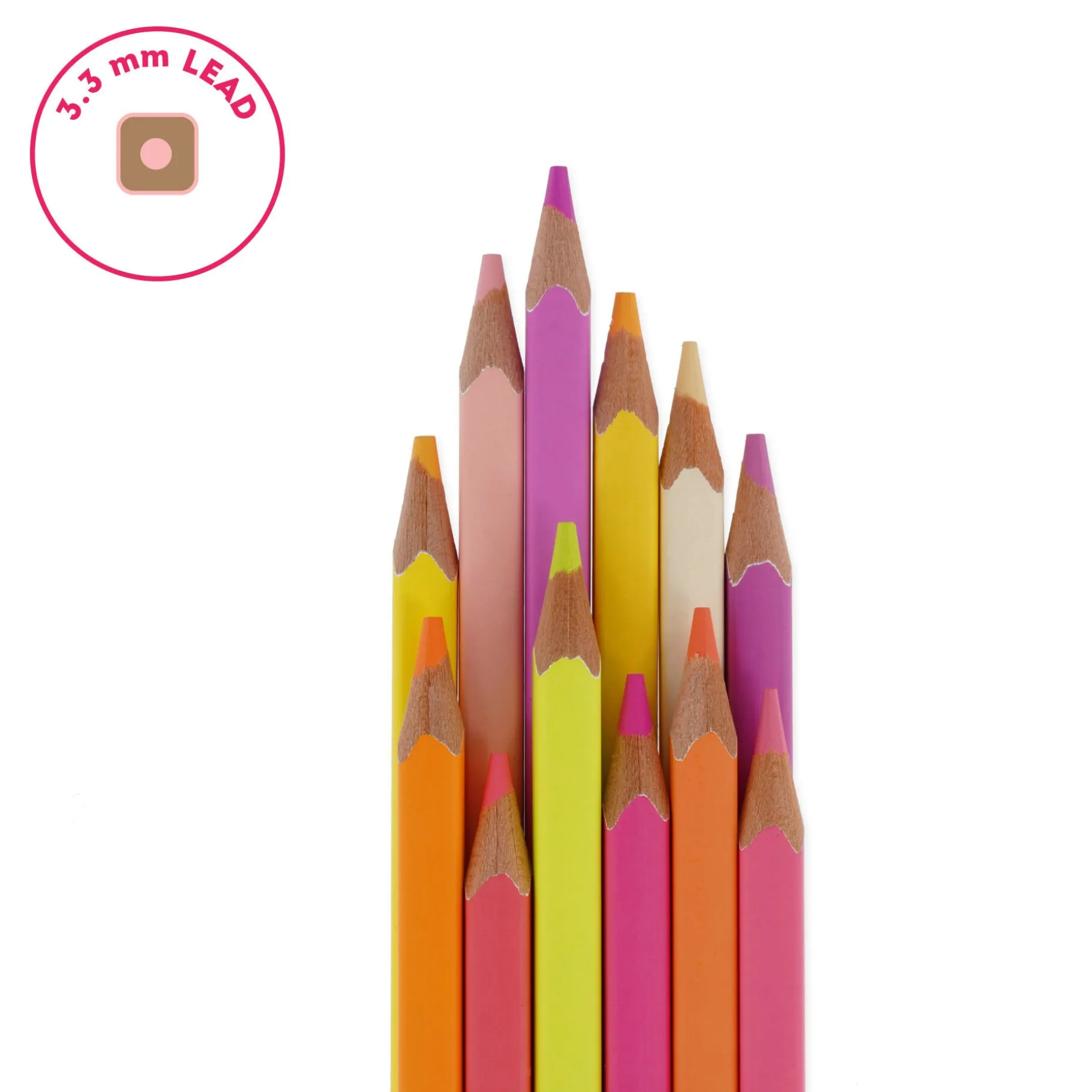 Set de 12 Crayons de Couleur - Live Colorfully